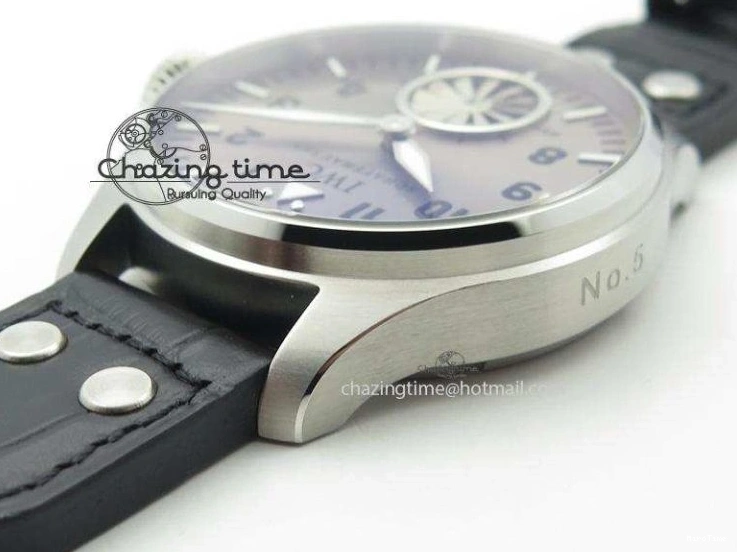 MIROTIME 0429 Compact Big Pilot “Markus Buhler” IW5003 Turbine V6F Best Edition Grey Dial On Leather Strap A 7314